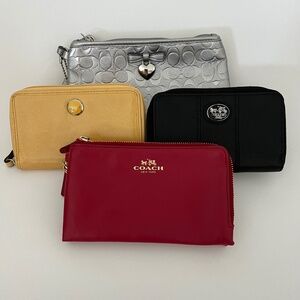 COACH leather wristlets